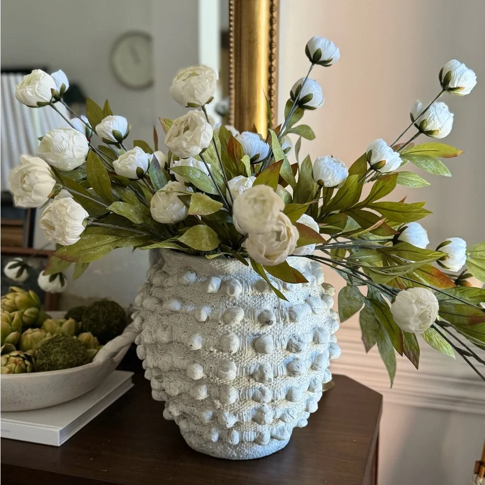 8/ NEW / Pack of 8 Cream Peony Stems by Ashland